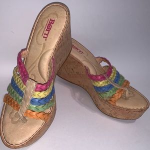 Born sandals cork wedge